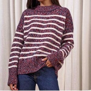 La Ligne Red and White Striped Sweater